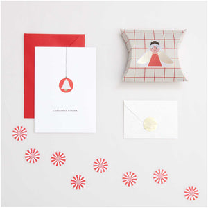 Aufkleber „Ich liebe Weihnachten“ Engel FSC MIX 4 Blatt à 15,5 x 8,5 cm