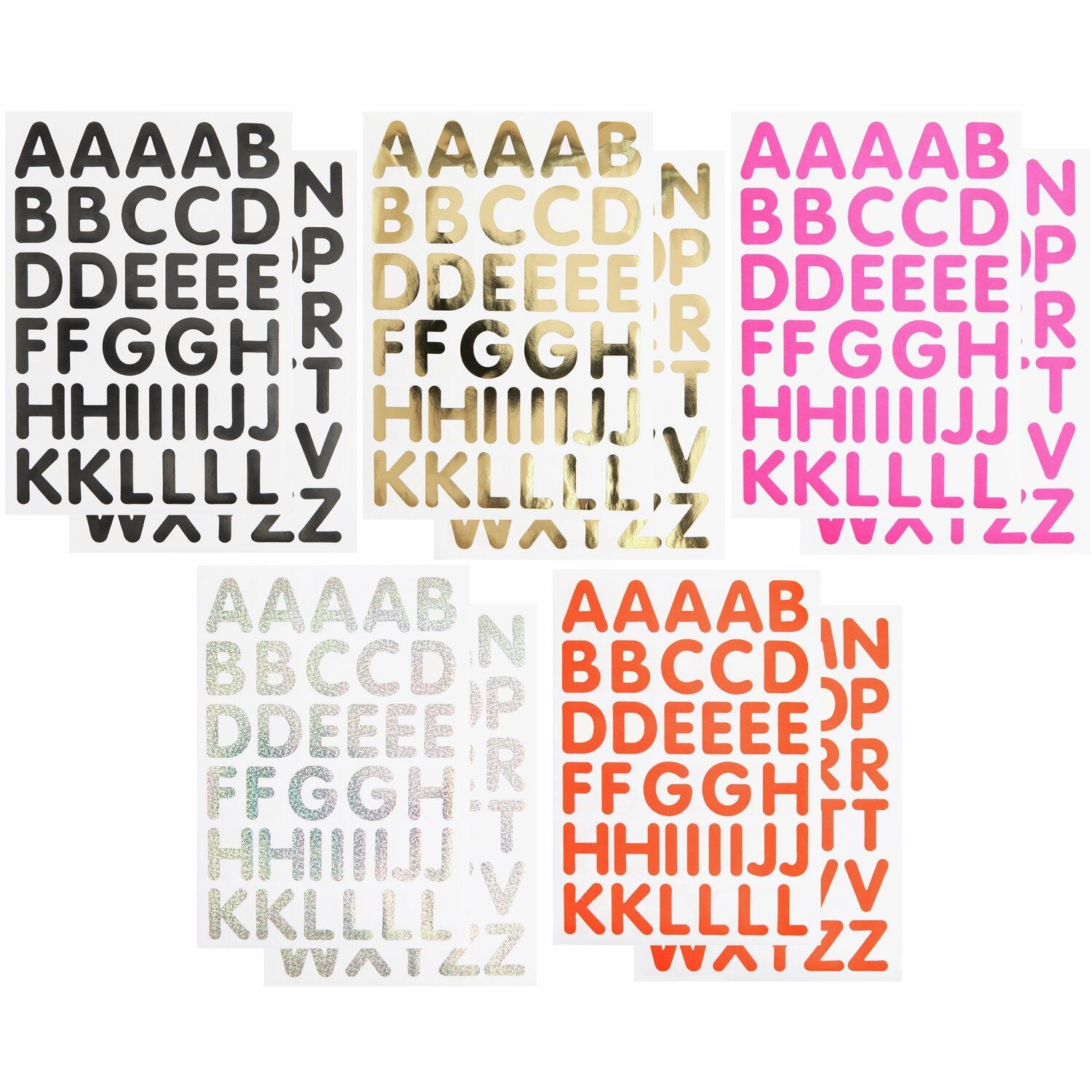 Stickerblock Alphabet Buchstabensticker DIN A5 10 Blatt