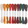 Stickgarnset EARTHY 100% Baumwolle 6-fädig 10 versch. Farben 8m/Farbe