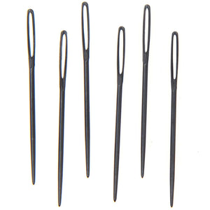 Sticknadeln stumpf schwarz Größe 16 / 6 Stück