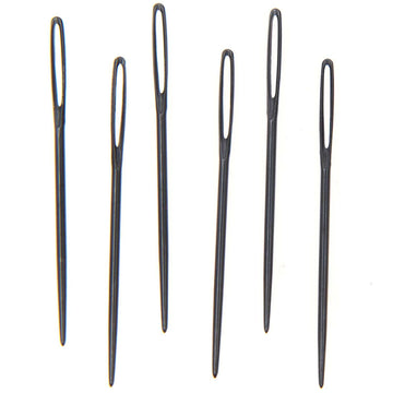 Sticknadeln stumpf schwarz Größe 16 / 6 Stück