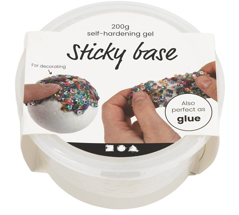 Sticky Base- modellierbare Klebeknete, 200g transparent