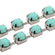Strass-Kette türkis opal silberfärbig 6x5mm per Laufmeter