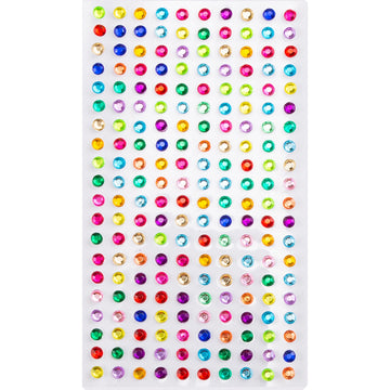 Strasssteine Acrylic Rhinestone 4mm bunt sortiert 200 Steinchen/Bogen