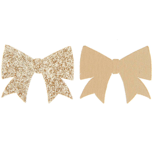 Streudekoration Schleifen Glitzer FSC MIX  3x2cm 20g