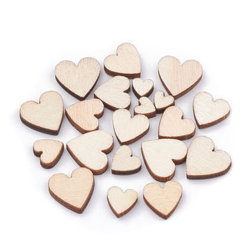 Holz-Streuteile Herzen Lasercut natur 5-12mm/2,5mm 230 Stk.