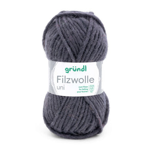 Gründl Strick- Filzwolle UNI 100% Schurwolle 50g / 50m