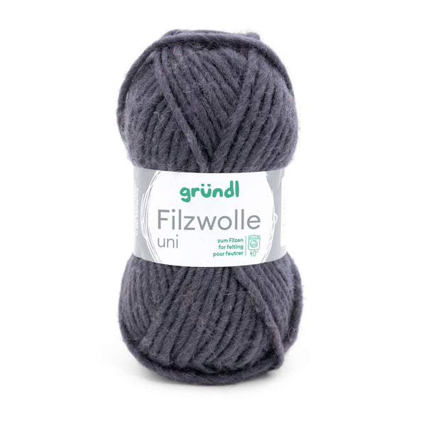 Gründl Strick- Filzwolle UNI 100% Schurwolle 50g / 50m