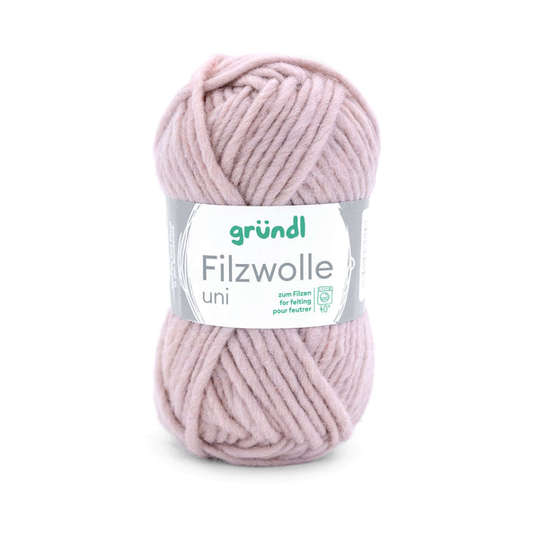 Gründl Strick- Filzwolle UNI 100% Schurwolle 50g / 50m
