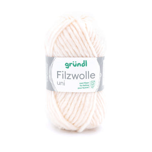 Gründl Strick- Filzwolle UNI 100% Schurwolle 50g / 50m