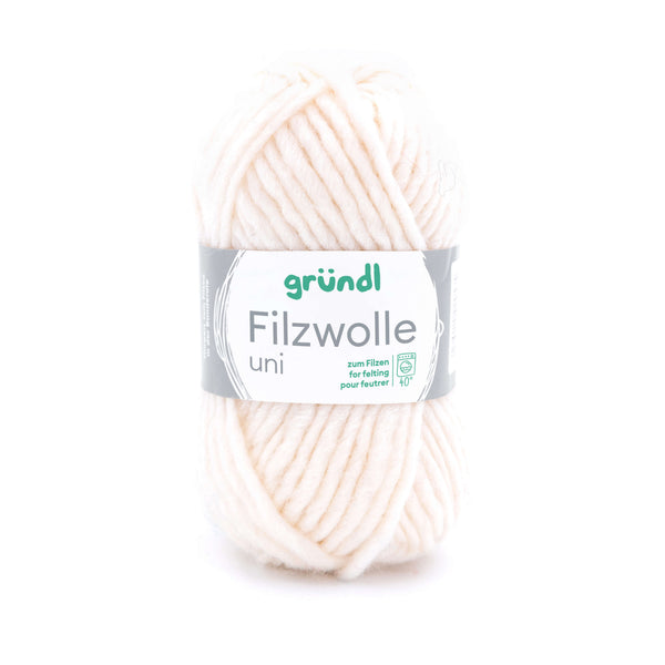 Gründl Strick- Filzwolle UNI 100% Schurwolle 50g / 50m