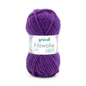 Gründl Strick- Filzwolle UNI 100% Schurwolle 50g / 50m