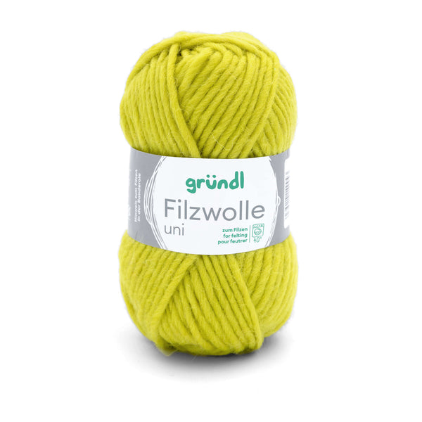 Gründl Strick- Filzwolle UNI 100% Schurwolle 50g / 50m