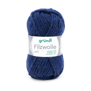 Gründl Strick- Filzwolle UNI 100% Schurwolle 50g / 50m