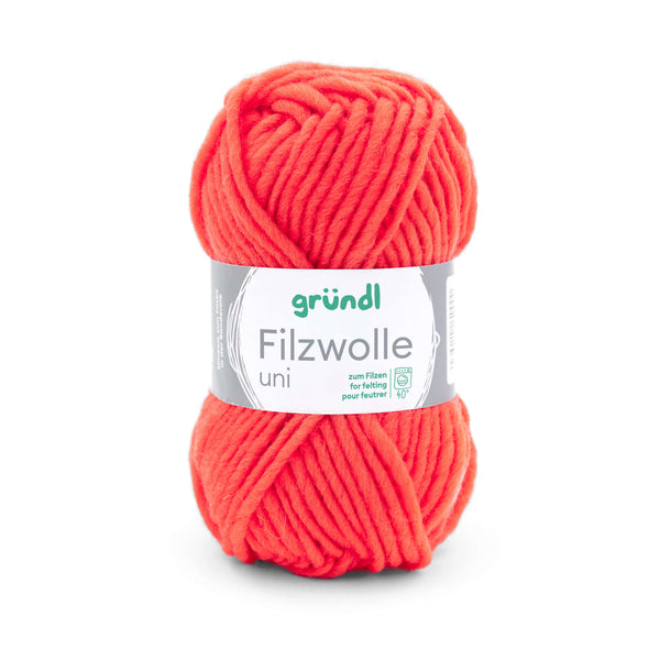 Gründl Strick- Filzwolle UNI 100% Schurwolle 50g / 50m
