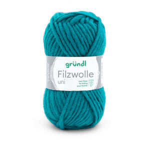 Gründl Strick- Filzwolle UNI 100% Schurwolle 50g / 50m