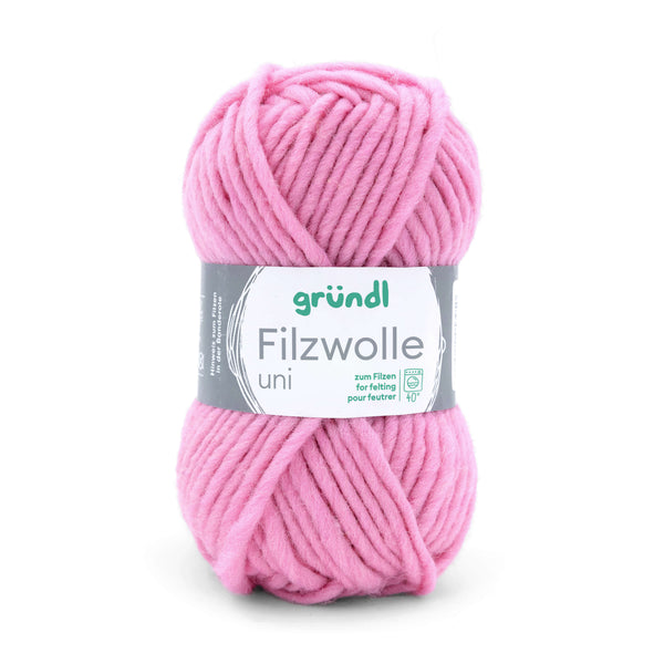 Gründl Strick- Filzwolle UNI 100% Schurwolle 50g / 50m