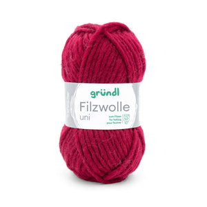 Gründl Strick- Filzwolle UNI 100% Schurwolle 50g / 50m