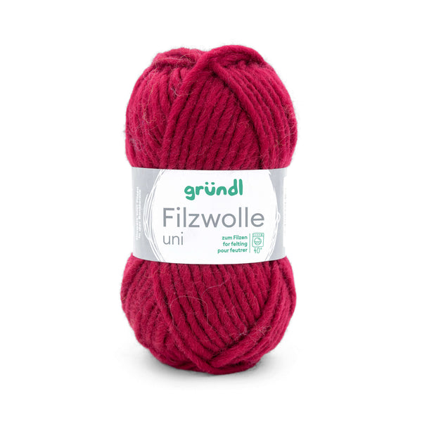 Gründl Strick- Filzwolle UNI 100% Schurwolle 50g / 50m