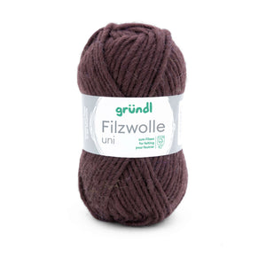 Gründl Strick- Filzwolle UNI 100% Schurwolle 50g / 50m