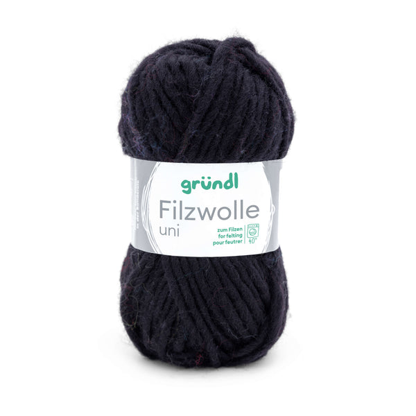 Gründl Strick- Filzwolle UNI 100% Schurwolle 50g / 50m