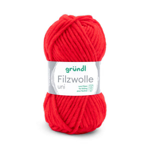 Gründl Strick- Filzwolle UNI 100% Schurwolle 50g / 50m