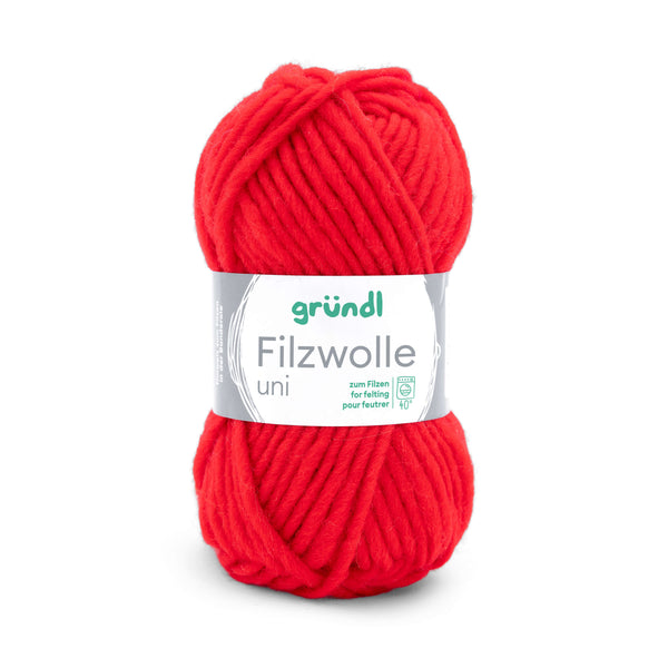 Gründl Strick- Filzwolle UNI 100% Schurwolle 50g / 50m