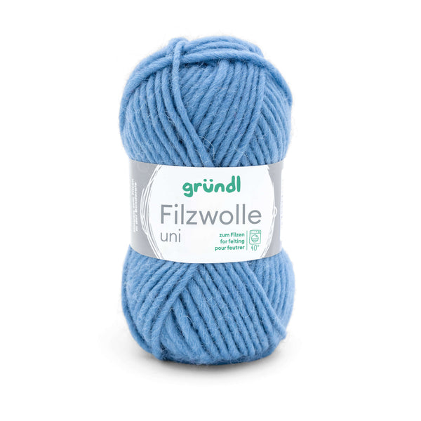 Gründl Strick- Filzwolle UNI 100% Schurwolle 50g / 50m