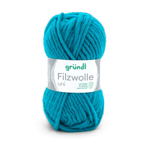 Gründl Strick- Filzwolle UNI 100% Schurwolle 50g / 50m