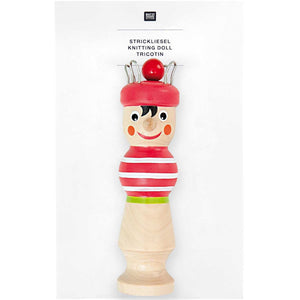 Strickliesel Karl Rot aus Holz 12cm
