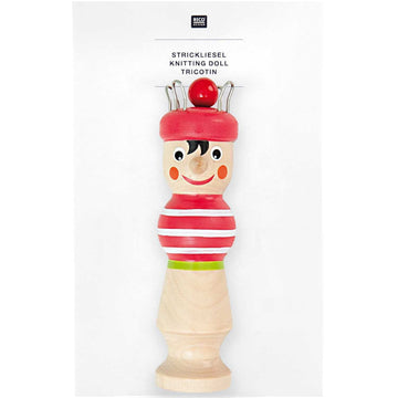 Strickliesel Karl Rot aus Holz 12cm