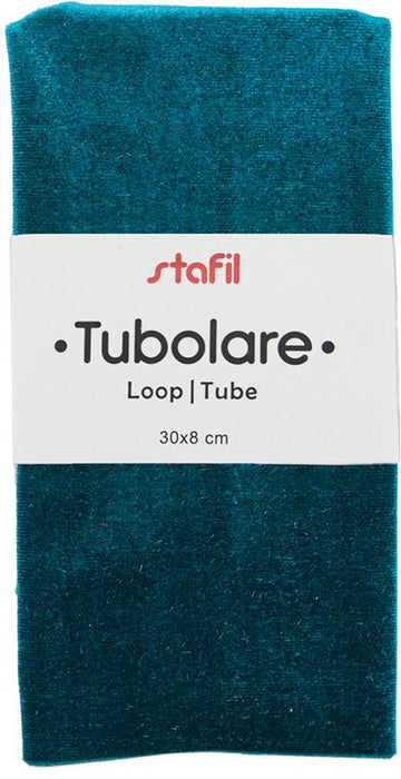 Strickschlauch Samt Tubolare petrol