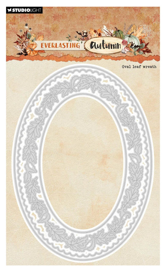 Studio Light Everlasting Autumn Blätterkranz Stanzschablone 14,8x10,5cm