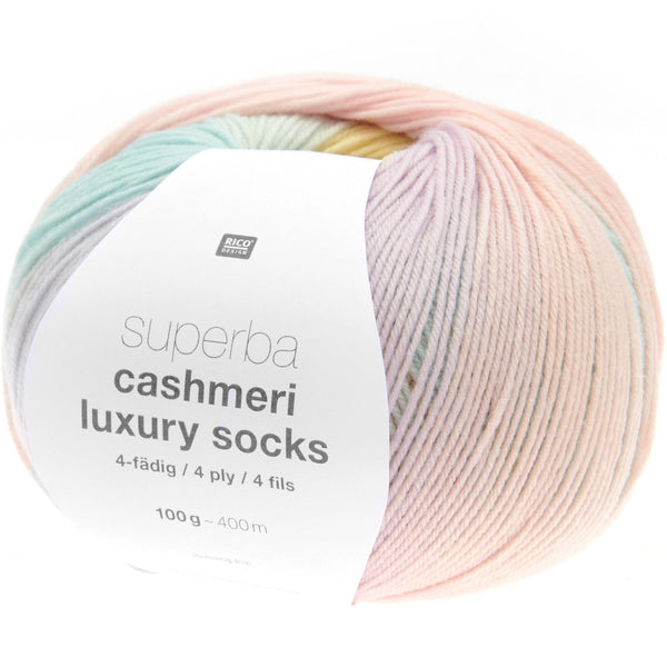 Rico Design Superba Cashmeri Luxury Socks Sockenwolle 4-fädig 100g 400m