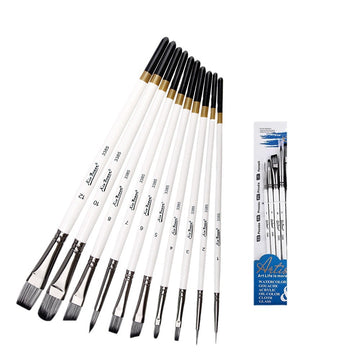 Synthetik Pinsel-Set mit Holzgriff Allround 20-22cm 10 Stück