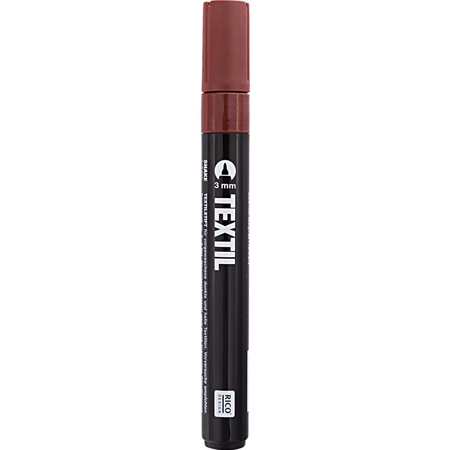 Rico Design Textilmarker 3mm dunkle Stoffe Einzelstifte
