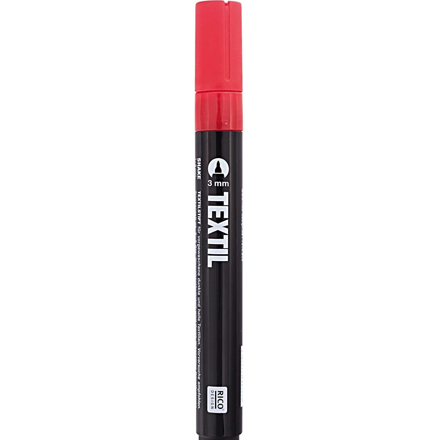 Rico Design Textilmarker 3mm dunkle Stoffe Einzelstifte