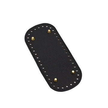 Taschenboden oval PU-Leder mit Löchern und Nieten 18×8cm