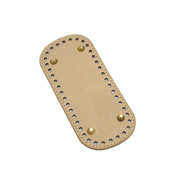 Taschenboden oval PU-Leder mit Löchern und Nieten 18×8cm