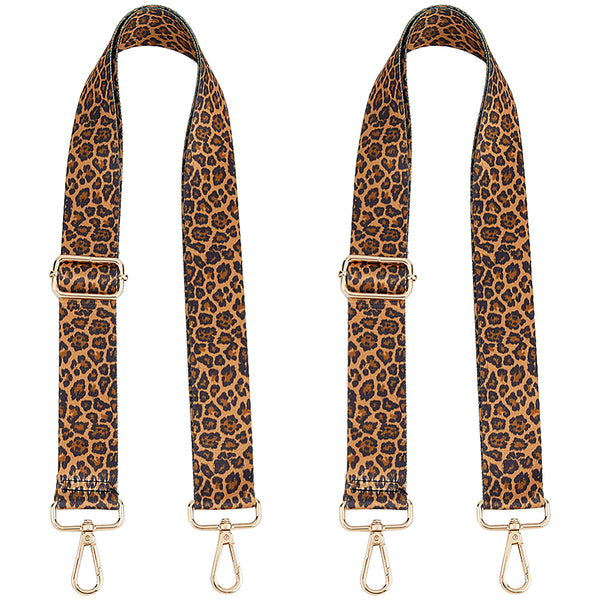 Taschengurt Leopardenmuster verstellbarer hellgoldenes Metall 78x140cm 38mm 1 Stück
