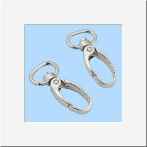 Taschenkarabiner mit Schlaufe silber 15mm 2 Stück