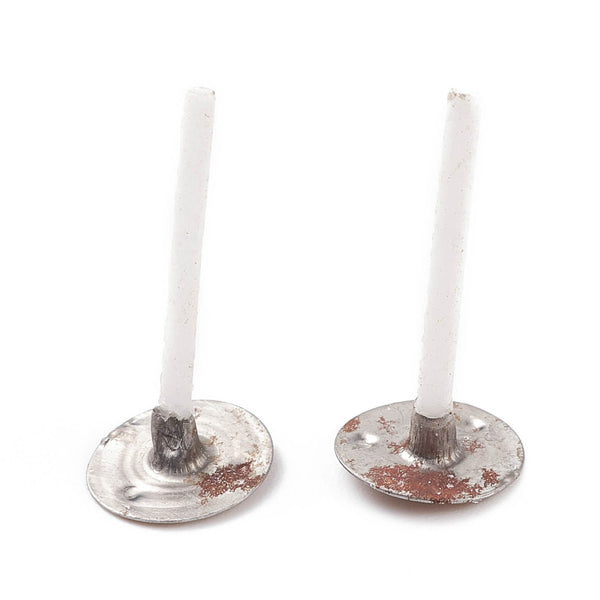 Teelichtdocht gewachst mit Aluplättchen 2,6x1,3cm 100 Stück