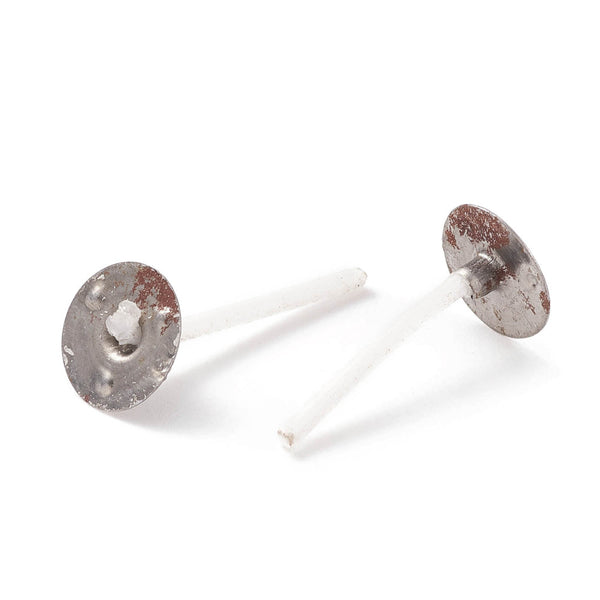Teelichtdocht gewachst mit Aluplättchen 2,6x1,3cm 100 Stück