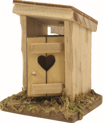 Toilettenhäuschen aus Holz natur 6cm