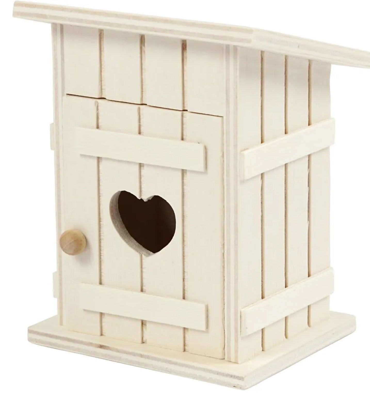 Toilettenhäuschen Holz natur 8x6,5cm