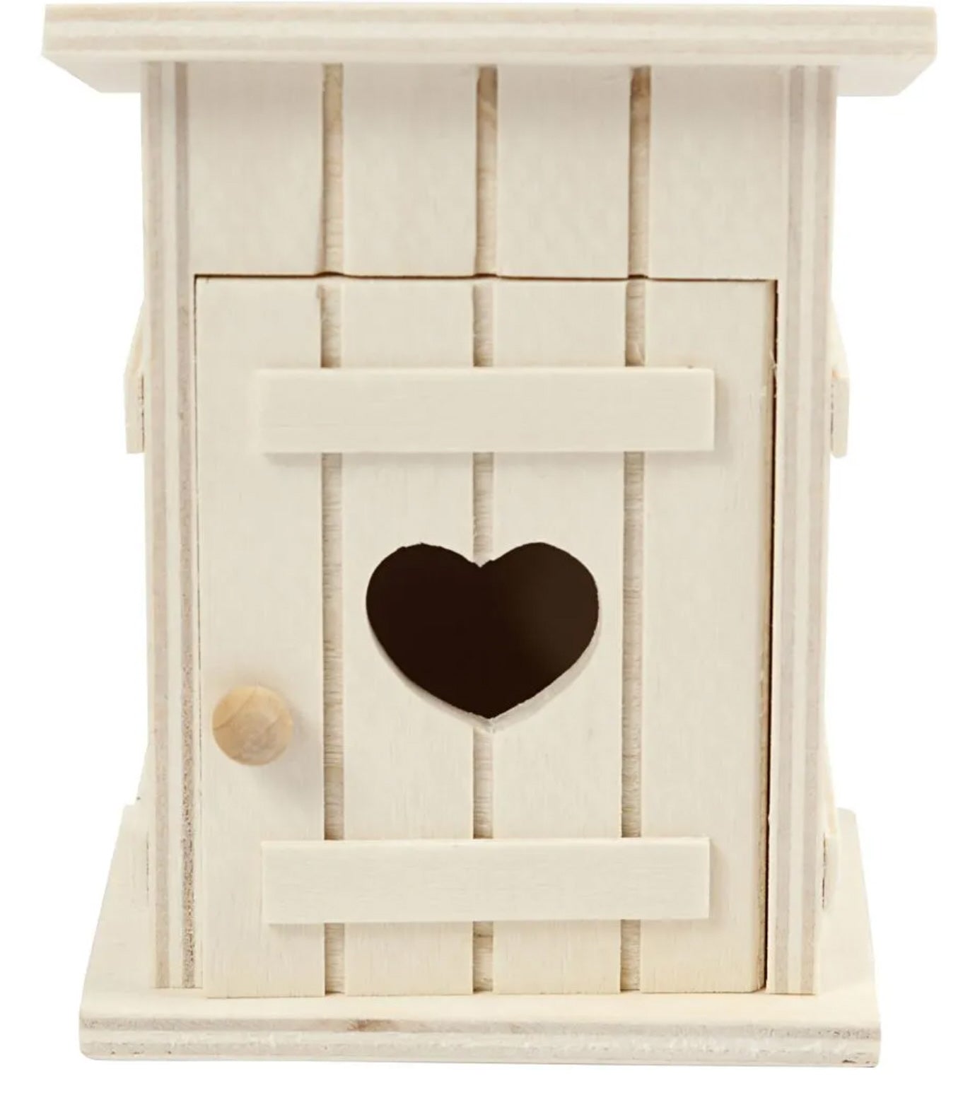 Toilettenhäuschen Holz natur 8x6,5cm