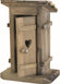 Toilettenhäuschen aus Holz patiniert 12cm