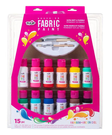 Tulip Textilfarbe Set Rainbow 29,5ml 12 Farben für alle Textilien