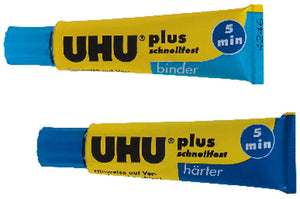 Uhu Plus Schnellfest 2-Komponenten-Epoxidkleber schnellfest 35g 2x15ml