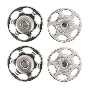 Umhäkelbare Knöpfe silbern 2cm 5 Stück